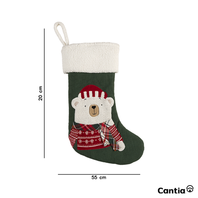 Bota Navideña Decorativa Oso Polar
