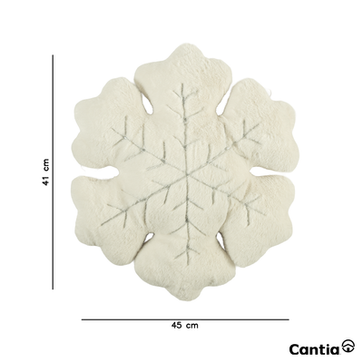 Cojín Decorativo Copo Blanco