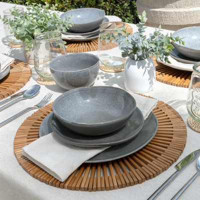 Plato Postre Amaris Gris