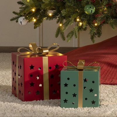 Decorativo Navideño Caja De Regalo