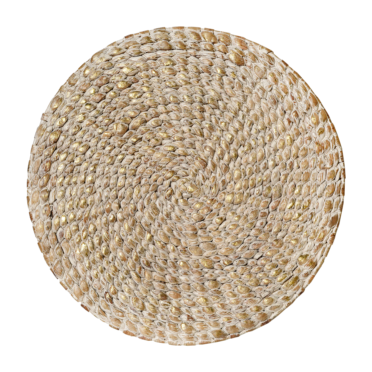 Plato Base Dorado de Fibra