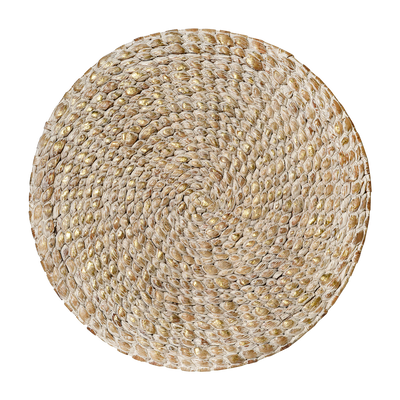 Plato Base Dorado de Fibra - Cantia