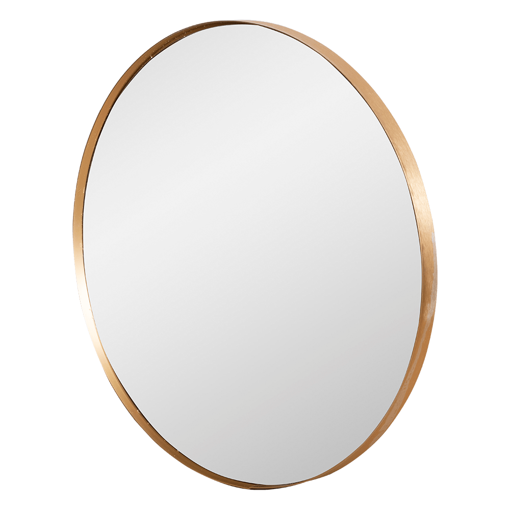 Espejo circular marco dorado