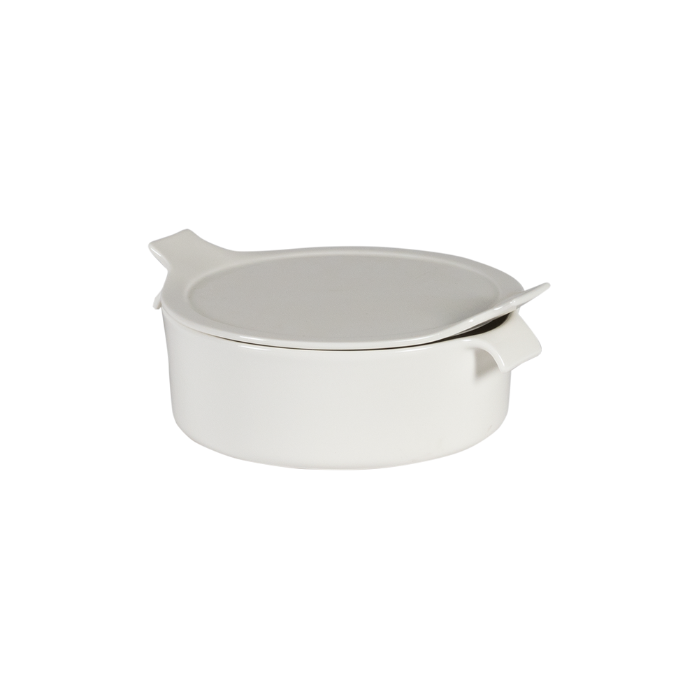 Refractario redondo con tapa