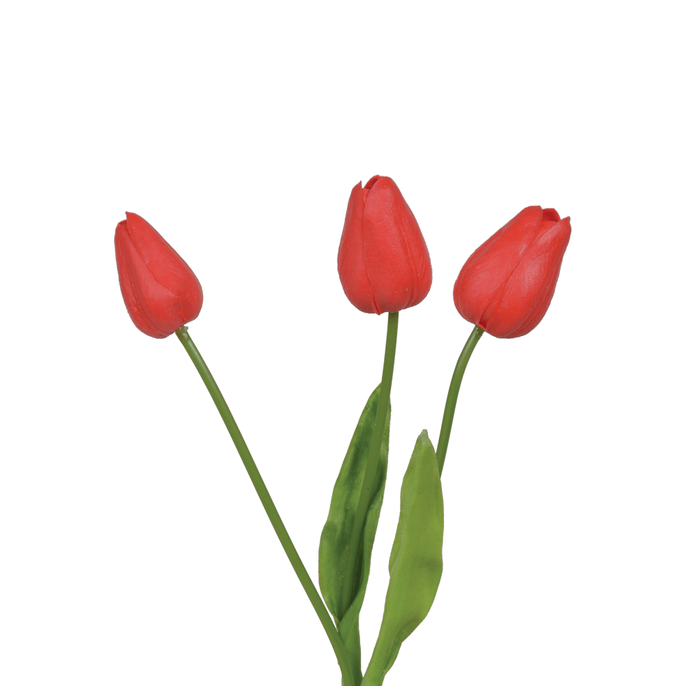 3 tulipanes artificiales