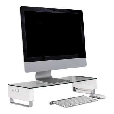 Soporte/Base ajustable de monitor con puerto USB/Audio